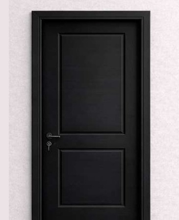 Porta WPC Moldurada — Preto