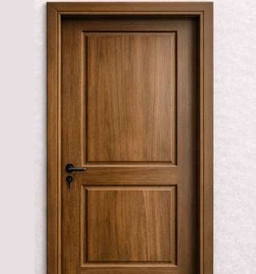 Porta WPC Moldurada — Nogueira